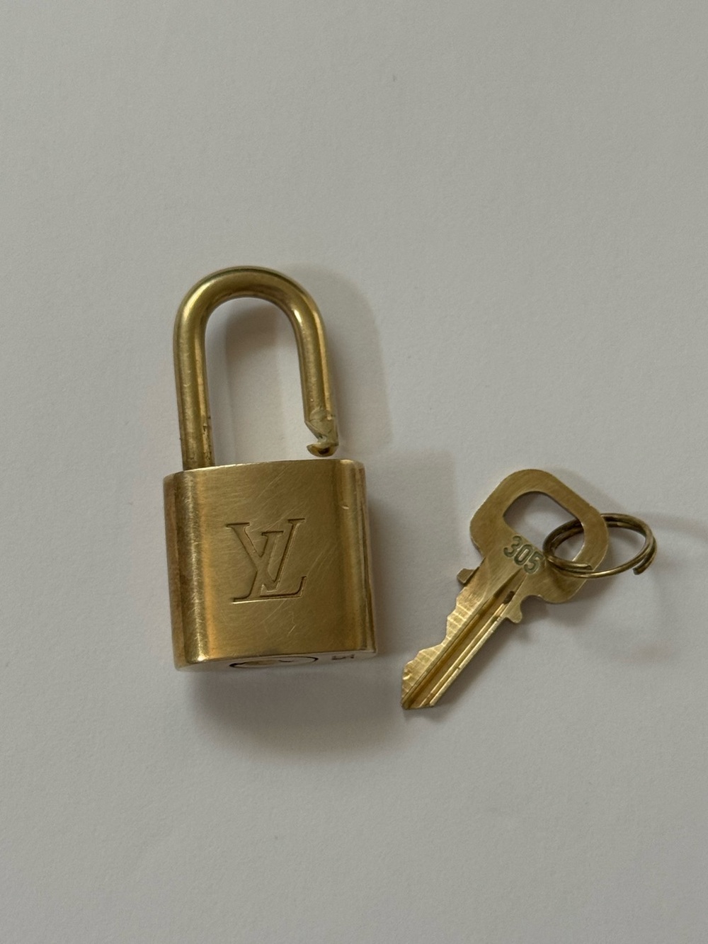 Louis Vuitton Gold Lock and Key Set - #305
